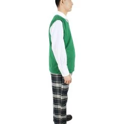 HPO Adult Men's Korean Zombie Bloodstain School Uniform With Green Sweater Vest | Multiple Size Options 13 HPO Adult Men's Korean Zombie Bloodstain School Uniform With Green Sweater Vest | Multiple Size Options