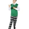 HPO Adult Men's Korean Zombie Bloodstain School Uniform With Green Sweater Vest | Multiple Size Options