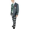 HPO Adult Men's Korean Zombie Bloodstain School Uniform With Grey Blazer | Multiple Size Options