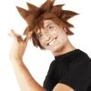 HPO Adult Men's Keyblade Warrior Video Game Brown Spiky Wig