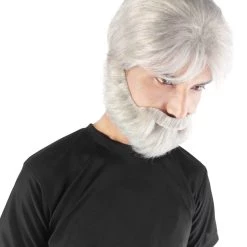 Adult Men's 10" Short Length Halloween Cosplay John Thorton Costume Wig, Synthetic Soft Fiber Hair With Long Beard Included | HPO 15 Adult Men's 10