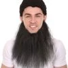 Men's Southern Long Beard Set | Black Human Hair | HPO