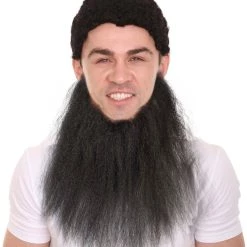 Men's Southern Long Beard Set | Black Human Hair | HPO