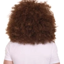 HPO Painter Jumbo Afro Wig With Full Beard And Moustache Set | Brown Celebrity Wigs | Premium Breathable Capless Cap SALE