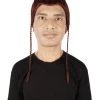 HPO Adult Men's Humanoid Warrior Braided Dark Auburn Wig