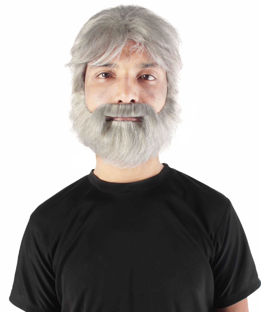 Adult Men's 10" Short Length Halloween Cosplay John Thorton Costume Wig, Synthetic Soft Fiber Hair With Long Beard Included | HPO 1 Adult Men's 10" Short Length Halloween Cosplay John Thorton Costume Wig, Synthetic Soft Fiber Hair With Long Beard Included | HPO