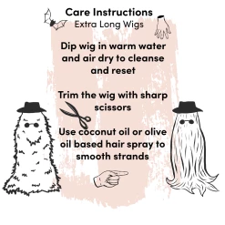 HPO SALE It's Cousin Hairy! | 66 Inch Long Costume Wig | Includes Hat And Glasses | Premium Halloween Wig