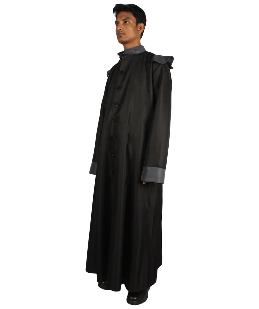 HPO Adult Men's Warlock Coat Vampire Lord Victorian Steampunk Costume | Black Halloween Costume 3 HPO Adult Men's Warlock Coat Vampire Lord Victorian Steampunk Costume | Black Halloween Costume