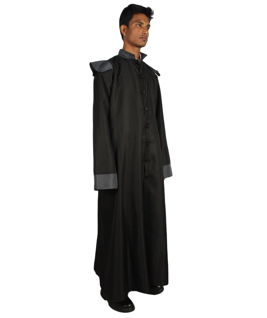 HPO Adult Men's Warlock Coat Vampire Lord Victorian Steampunk Costume | Black Halloween Costume 7 HPO Adult Men's Warlock Coat Vampire Lord Victorian Steampunk Costume | Black Halloween Costume