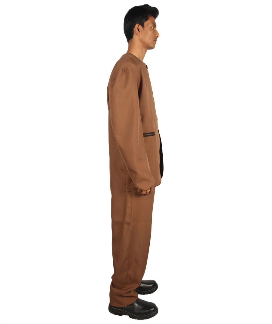 HPO Adult Men's 70's Singer Costume | Brown Cosplay Costume 6 HPO Adult Men's 70's Singer Costume | Brown Cosplay Costume