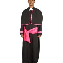 HPO Adult Men's Cardinal Costume | Black & Pink Cosplay Costume