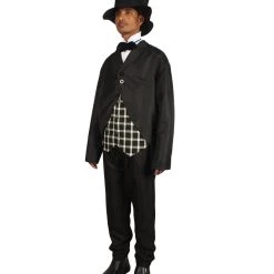 HPO Adult Men's Actor Costume | Black & White Halloween Costume