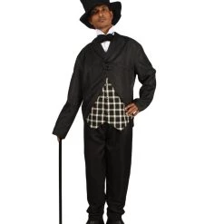 HPO Adult Men's Actor Costume | Black & White Halloween Costume