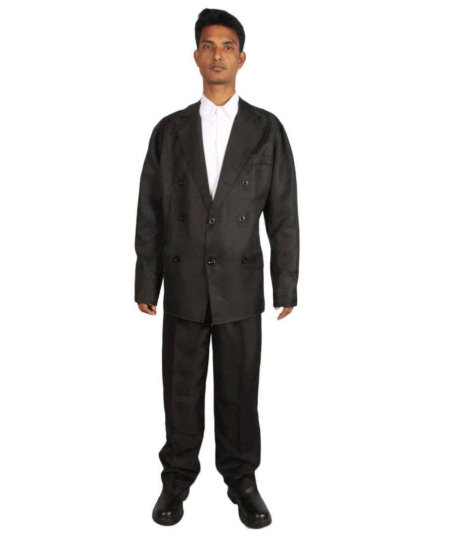 HPO Adult Men's 70's Singer Costume | Black Cosplay Costume 2 HPO Adult Men's 70's Singer Costume | Black Cosplay Costume