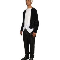 HPO Adult Men's Zombie Costume | Black & White Halloween Costume