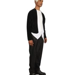 HPO Adult Men's Zombie Costume | Black & White Halloween Costume