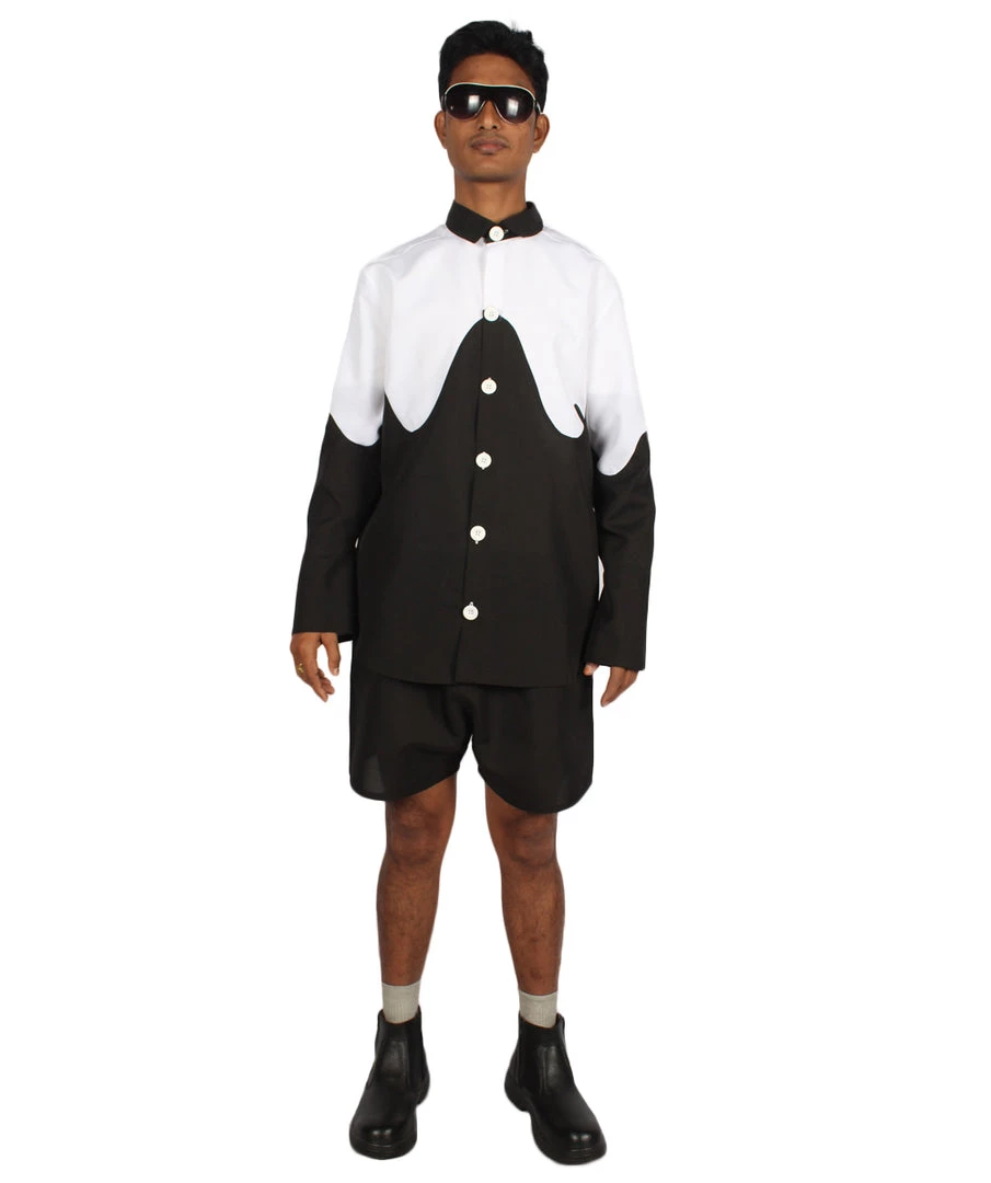 HPO Adult Men's Splatoon Costume | Black & White Cosplay Costueme 2 HPO Adult Men's Splatoon Costume | Black & White Cosplay Costueme