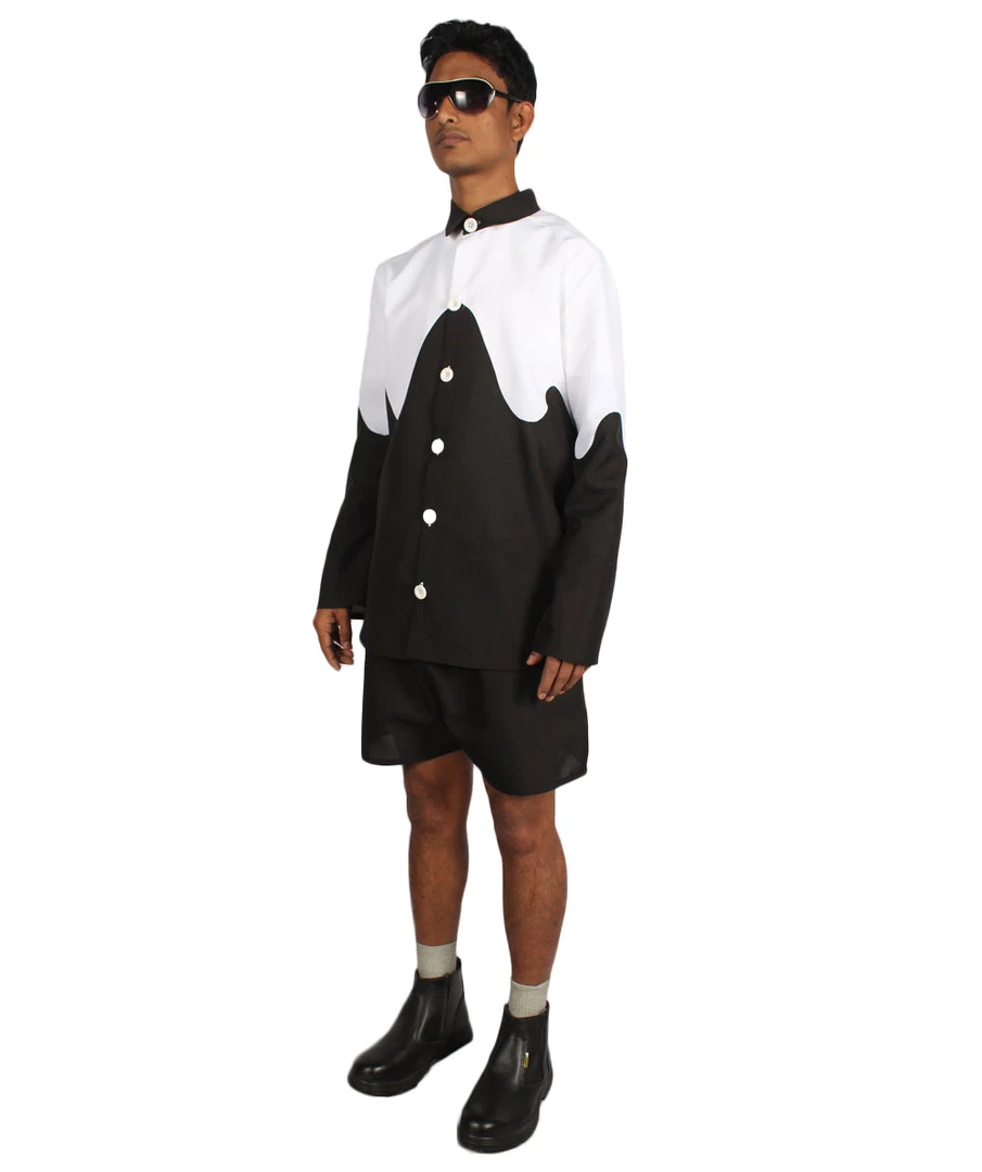HPO Adult Men's Splatoon Costume | Black & White Cosplay Costueme 3 HPO Adult Men's Splatoon Costume | Black & White Cosplay Costueme