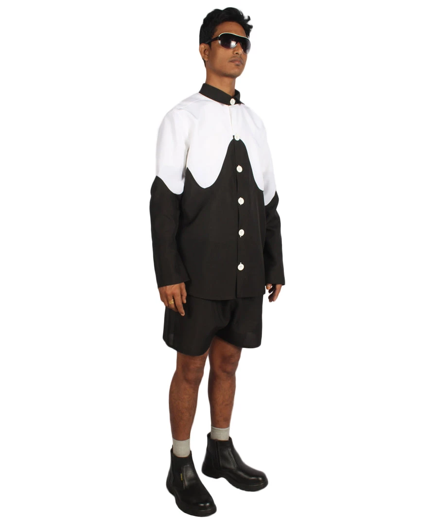 HPO Adult Men's Splatoon Costume | Black & White Cosplay Costueme 7 HPO Adult Men's Splatoon Costume | Black & White Cosplay Costueme