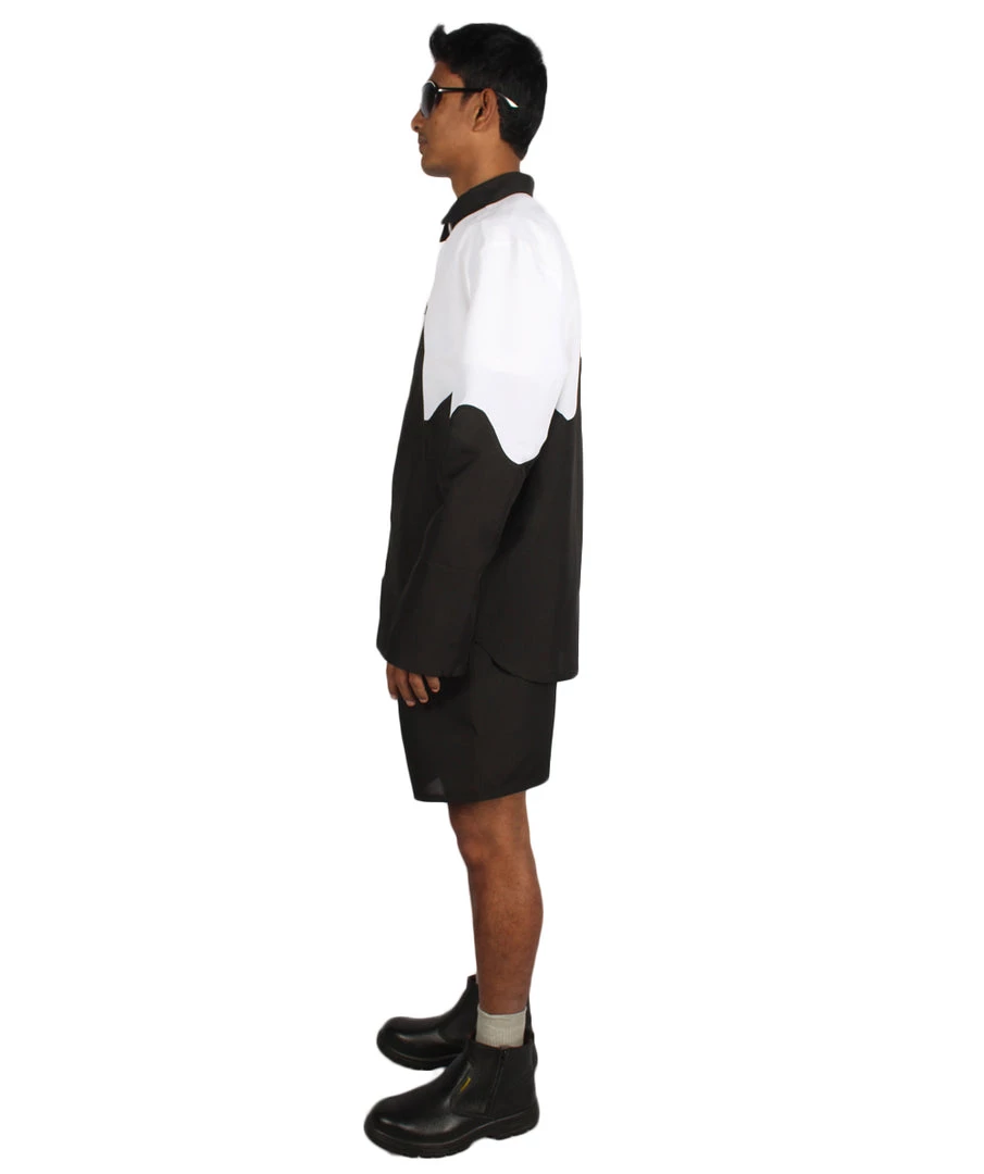 HPO Adult Men's Splatoon Costume | Black & White Cosplay Costueme 4 HPO Adult Men's Splatoon Costume | Black & White Cosplay Costueme