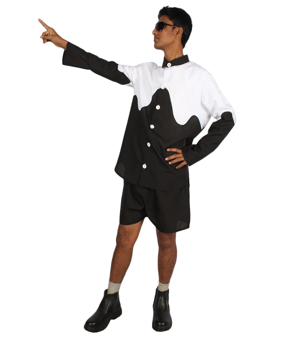 HPO Adult Men's Splatoon Costume | Black & White Cosplay Costueme 1 HPO Adult Men's Splatoon Costume | Black & White Cosplay Costueme