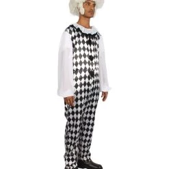 HPO Adult Men's Clown Costume | Black & White Cosplay Costume 15 HPO Adult Men's Clown Costume | Black & White Cosplay Costume