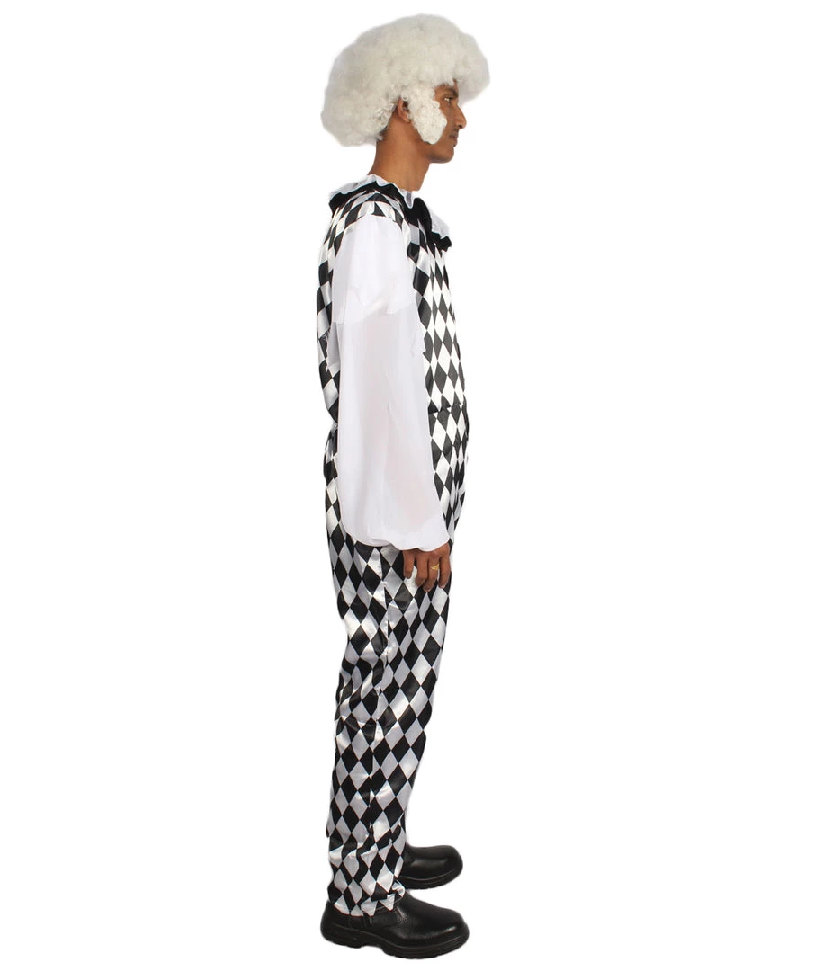 HPO Adult Men's Clown Costume | Black & White Cosplay Costume 6 HPO Adult Men's Clown Costume | Black & White Cosplay Costume