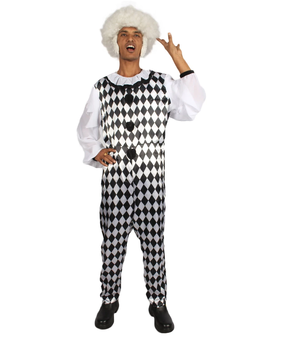 HPO Adult Men's Clown Costume | Black & White Cosplay Costume 8 HPO Adult Men's Clown Costume | Black & White Cosplay Costume