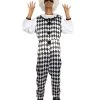 HPO Adult Men's Clown Costume | Black & White Cosplay Costume