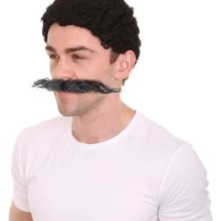 HPO Men's Doctor Eggman Robotnik Long Curly Mustache Multiple Color Options