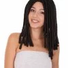 HPO Women's Long Black Dreadlock Womens Wig | Dramatical Halloween Wig | Premium Breathable Capless Cap