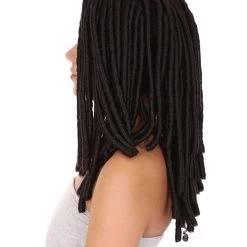 HPO Women's Long Black Dreadlock Womens Wig | Dramatical Halloween Wig | Premium Breathable Capless Cap