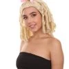 HPO Womens Blonde Princess Wig | Dreadlock Medium Royal Cosplay Halloween Wig | Premium Breathable Capless Cap Women's