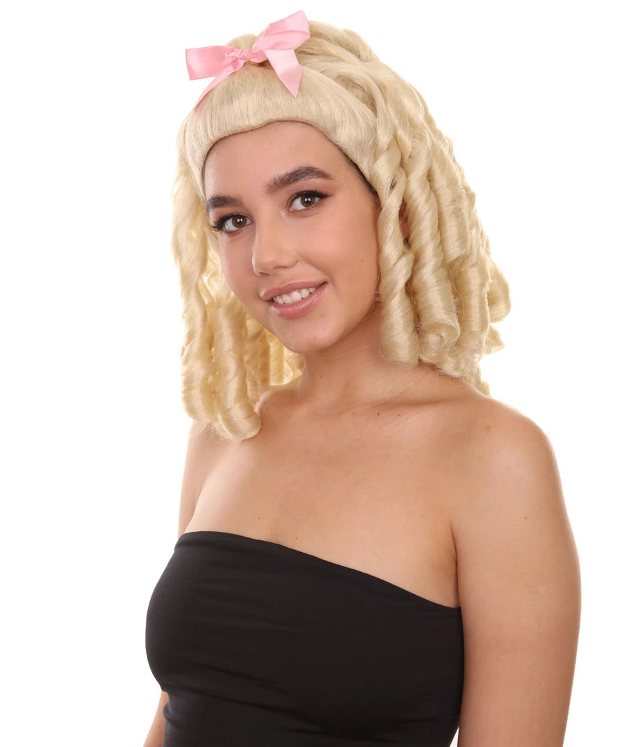 HPO Womens Blonde Princess Wig | Dreadlock Medium Royal Cosplay Halloween Wig | Premium Breathable Capless Cap Women's 1 HPO Womens Blonde Princess Wig | Dreadlock Medium Royal Cosplay Halloween Wig | Premium Breathable Capless Cap Women's