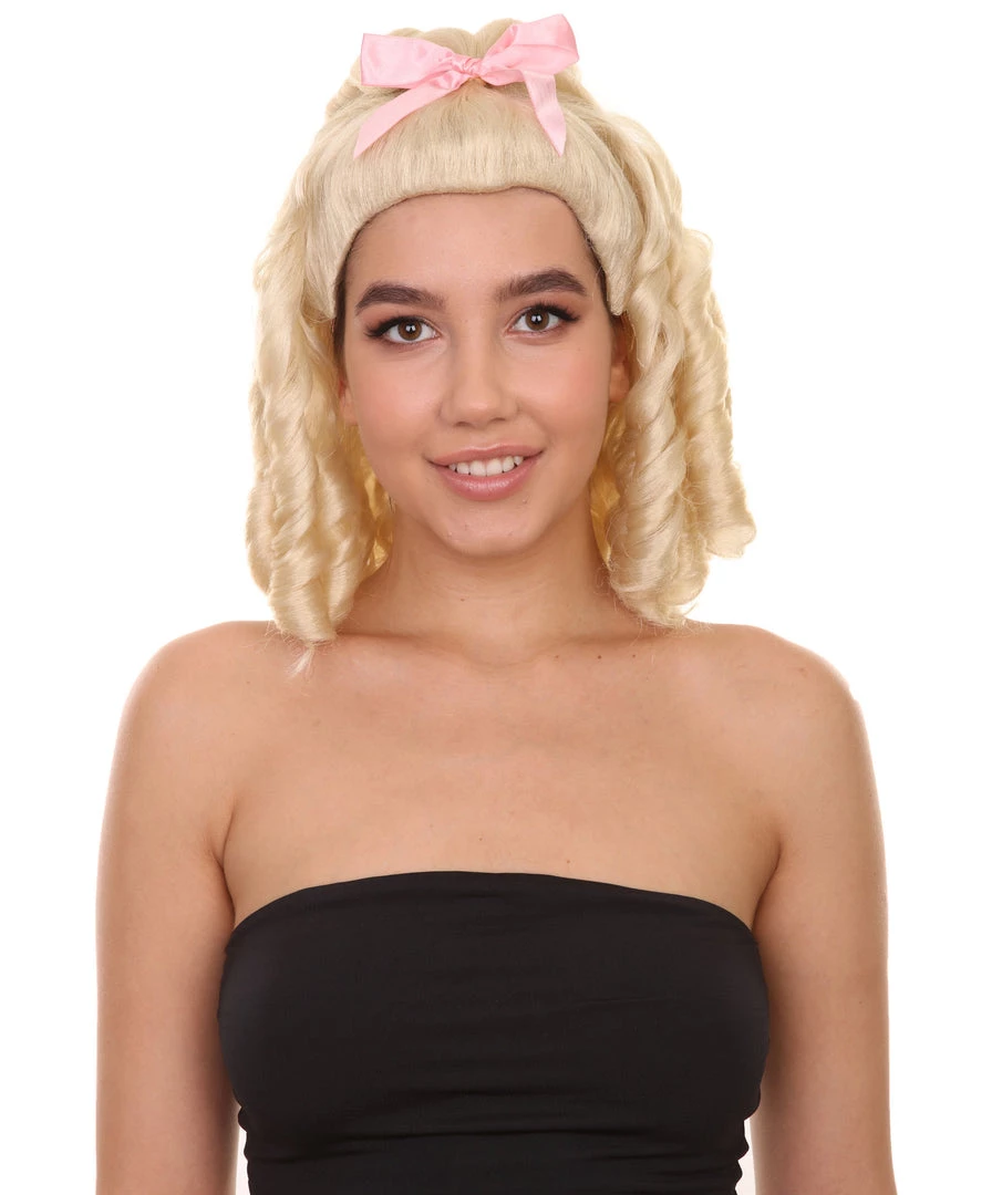 HPO Womens Blonde Princess Wig | Dreadlock Medium Royal Cosplay Halloween Wig | Premium Breathable Capless Cap Women's 2 HPO Womens Blonde Princess Wig | Dreadlock Medium Royal Cosplay Halloween Wig | Premium Breathable Capless Cap Women's