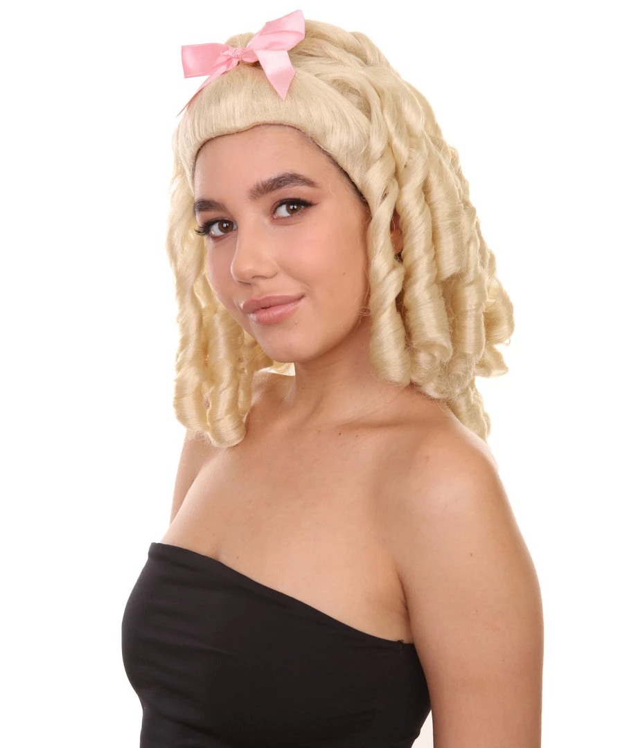 HPO Womens Blonde Princess Wig | Dreadlock Medium Royal Cosplay Halloween Wig | Premium Breathable Capless Cap Women's 3 HPO Womens Blonde Princess Wig | Dreadlock Medium Royal Cosplay Halloween Wig | Premium Breathable Capless Cap Women's