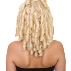 HPO Womens Blonde Princess Wig | Dreadlock Medium Royal Cosplay Halloween Wig | Premium Breathable Capless Cap Women's 14 HPO Womens Blonde Princess Wig | Dreadlock Medium Royal Cosplay Halloween Wig | Premium Breathable Capless Cap Women's