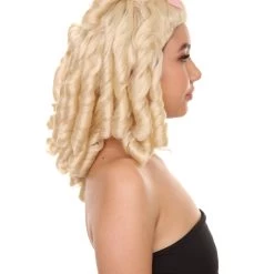 HPO Womens Blonde Princess Wig | Dreadlock Medium Royal Cosplay Halloween Wig | Premium Breathable Capless Cap Women's 15 HPO Womens Blonde Princess Wig | Dreadlock Medium Royal Cosplay Halloween Wig | Premium Breathable Capless Cap Women's