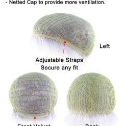 HPO Men's Afro Wig With Eyebrow Full Mustache And Beard Set Red | Halloween Wig