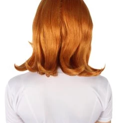 HPO Adult Women's Orange Clans Clashing Mobile Game Barbarian Character Wig