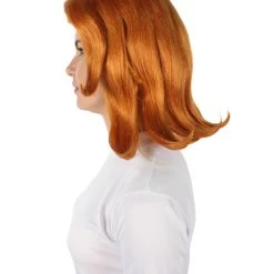 HPO Adult Women's Orange Clans Clashing Mobile Game Barbarian Character Wig