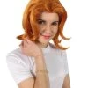 HPO Adult Women's Orange Clans Clashing Mobile Game Barbarian Character Wig