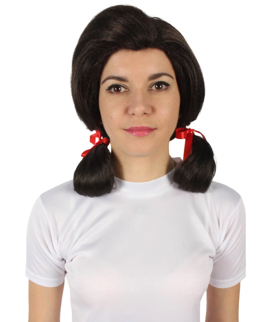 Men's HPO Adult Women’s Island Girl Mary Ann Sitcom Brown Pigtail Wig 2 Men's HPO Adult Women’s Island Girl Mary Ann Sitcom Brown Pigtail Wig