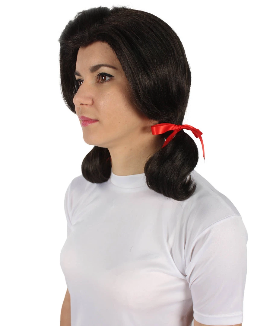 Men's HPO Adult Women’s Island Girl Mary Ann Sitcom Brown Pigtail Wig 3 Men's HPO Adult Women’s Island Girl Mary Ann Sitcom Brown Pigtail Wig