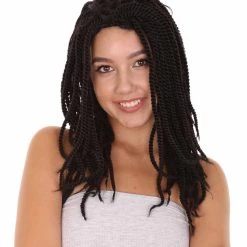 HPO Long Black Dreadlock Women's Wig | Dramatical Dreadlock Wig | Premium Breathable Capless Cap
