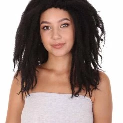 HPO Side Part Dreadlock Style Wigs | Dreadlock Hairstyle | Premium Breathable Capless Cap Women's