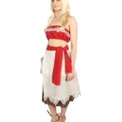 HPO Adult Women's Princess 3Pc Costume | Red And White Cosplay Costume 10 HPO Adult Women's Princess 3Pc Costume | Red And White Cosplay Costume