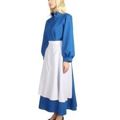 HPO Adult Women's Blue Maid Dress With Apron Costume | Blue And White Cosplay Costume 10 HPO Adult Women's Blue Maid Dress With Apron Costume | Blue And White Cosplay Costume