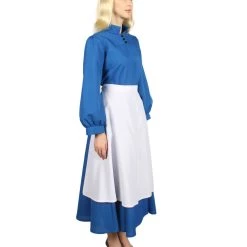 HPO Adult Women's Blue Maid Dress With Apron Costume | Blue And White Cosplay Costume 14 HPO Adult Women's Blue Maid Dress With Apron Costume | Blue And White Cosplay Costume