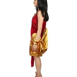 HPO Adult Women Egyptian Goddess Costume | Red & Golden Carnival Costume